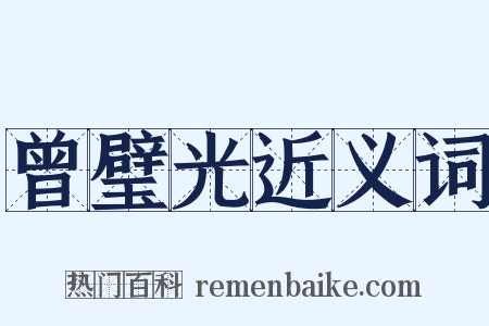 曾璧光近义词是什么意思的图片